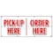 Signmission PICK-UP HERE ORDER HERE BANNER SIGN hamburger pizza french fry ice cream B-96 Pickup Here Order Here - alternate 1
